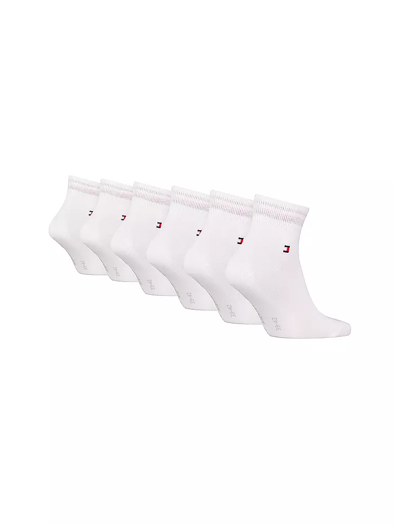 TOMMY HILFIGER | Sneaker Socken 6er Pkg. White | weiss