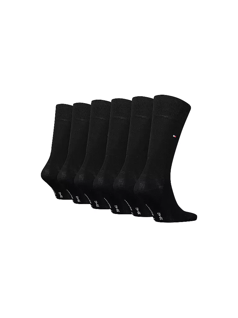 TOMMY HILFIGER | Socken 6er Pkg. Black  | schwarz