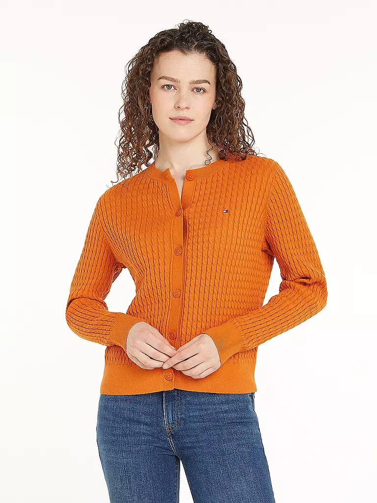 TOMMY HILFIGER | Strickjacke | orange