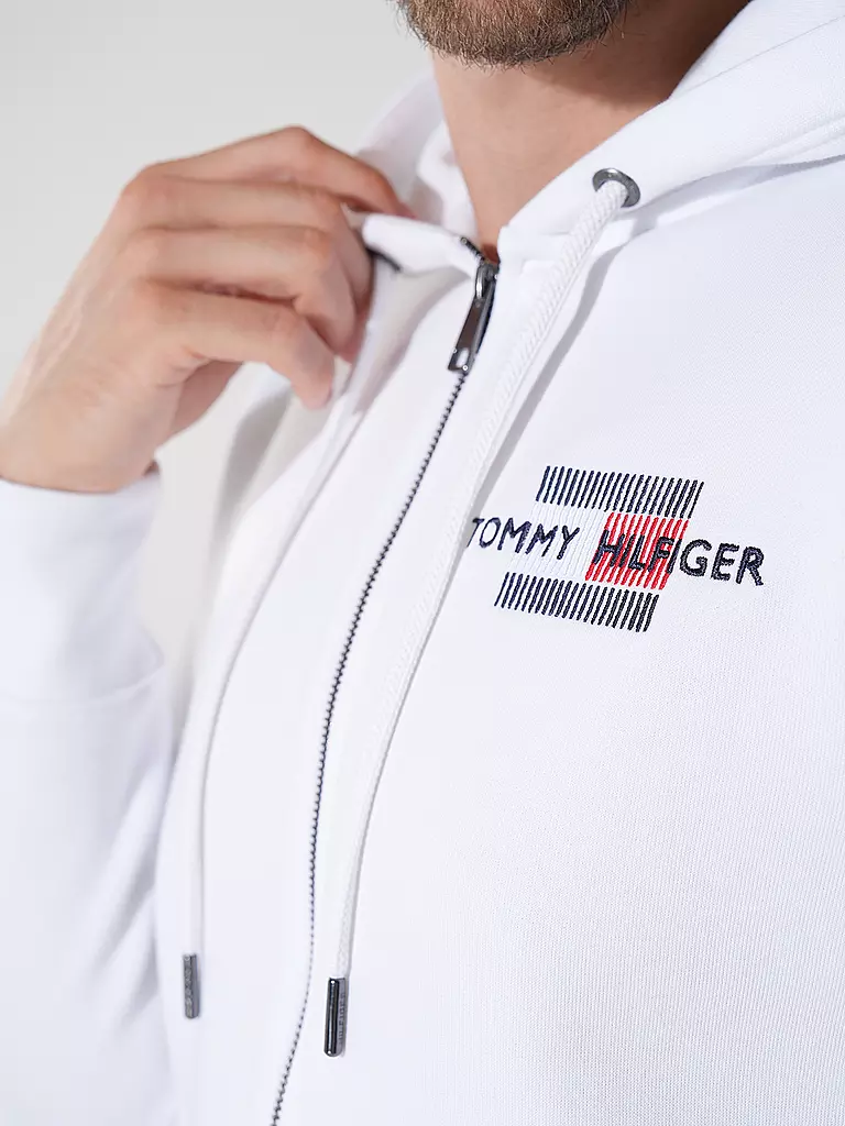 TOMMY HILFIGER | Sweatjacke | weiss