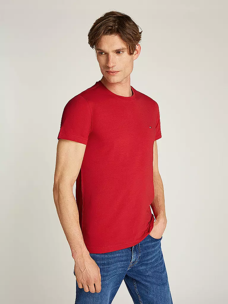 TOMMY HILFIGER | T-Shirt Slim Fit | rot