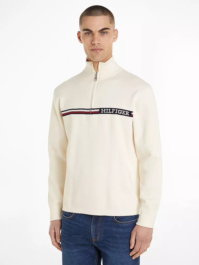 TOMMY HILFIGER | Troyer Pullover | creme