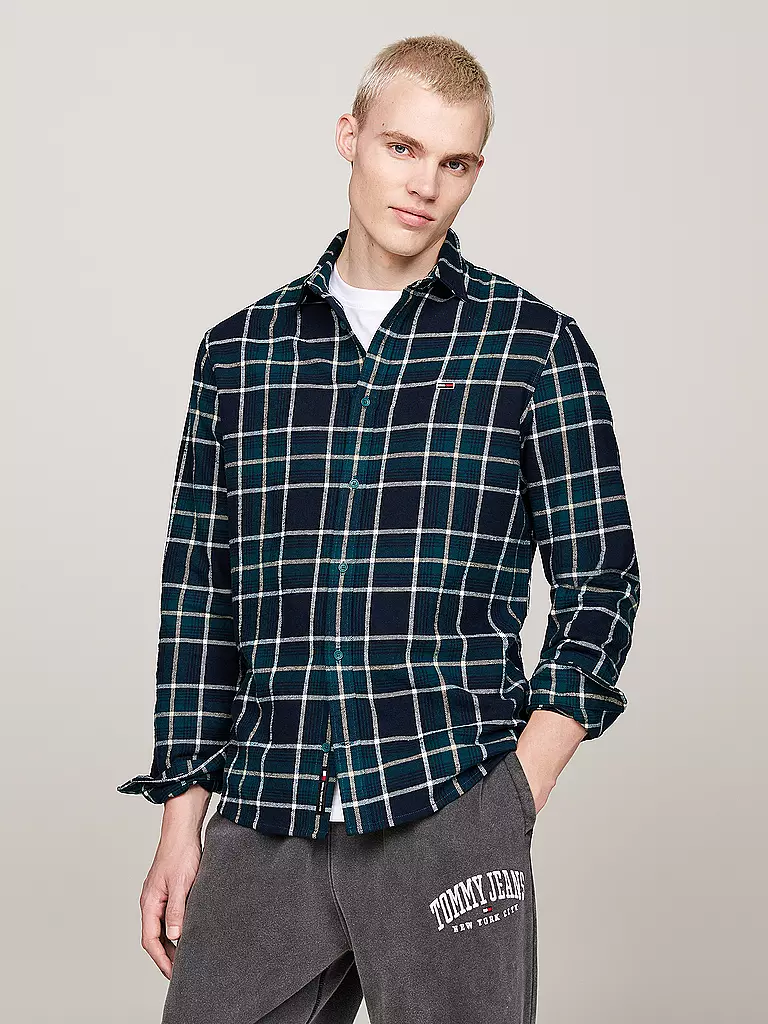 TOMMY JEANS | Flanellhemd | grau