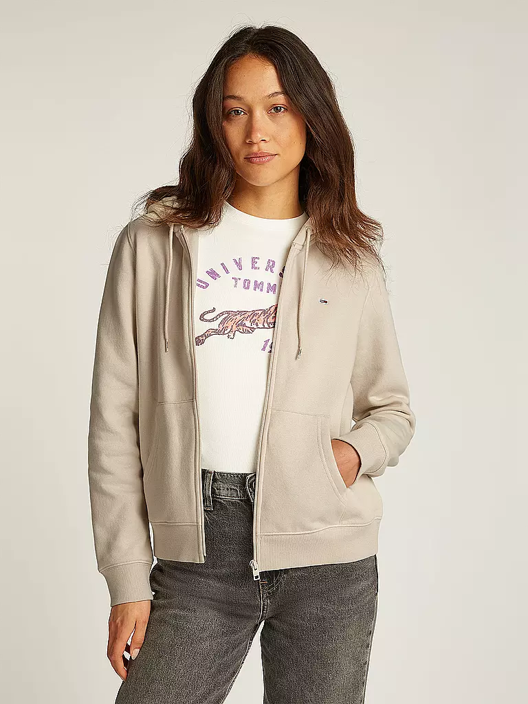 TOMMY JEANS | Kapuzensweatjacke | beige