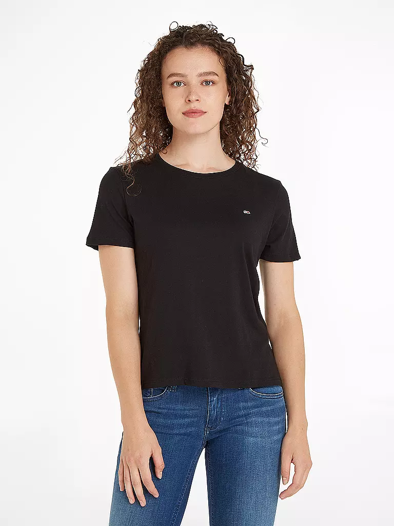 TOMMY JEANS | T-Shirt  | schwarz