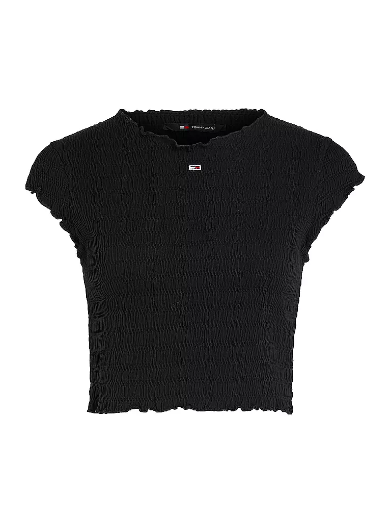 TOMMY JEANS | T-Shirt Cropped Fit  | schwarz