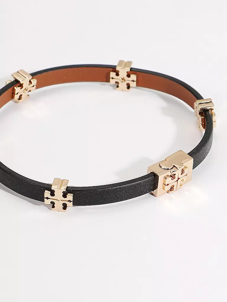 TORY BURCH | Lederarmband ELEANOR  | schwarz