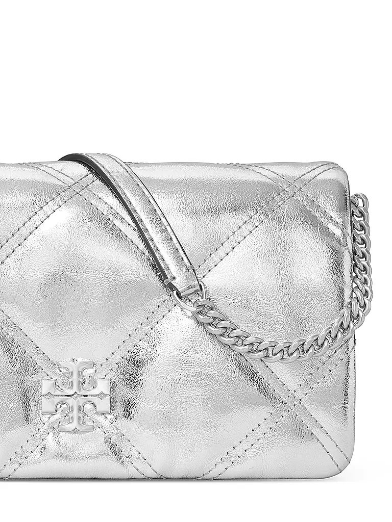 TORY BURCH | Ledertasche - Mini Bag KIRA | silber