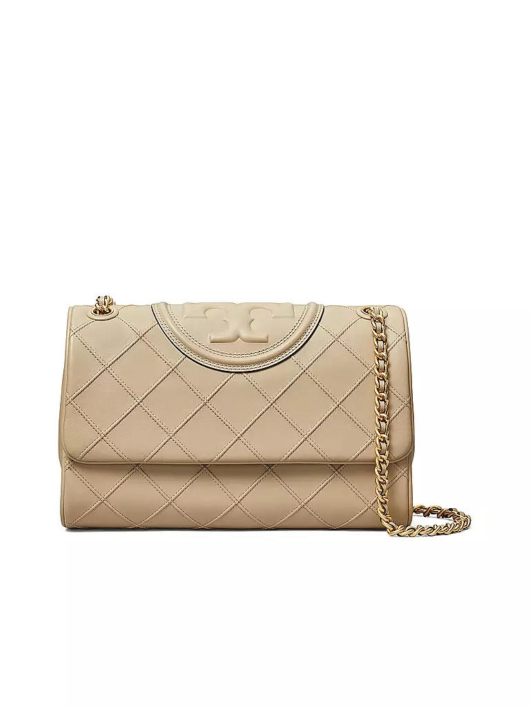 TORY BURCH | Ledertasche - Umhängetasche FLEMING  | creme