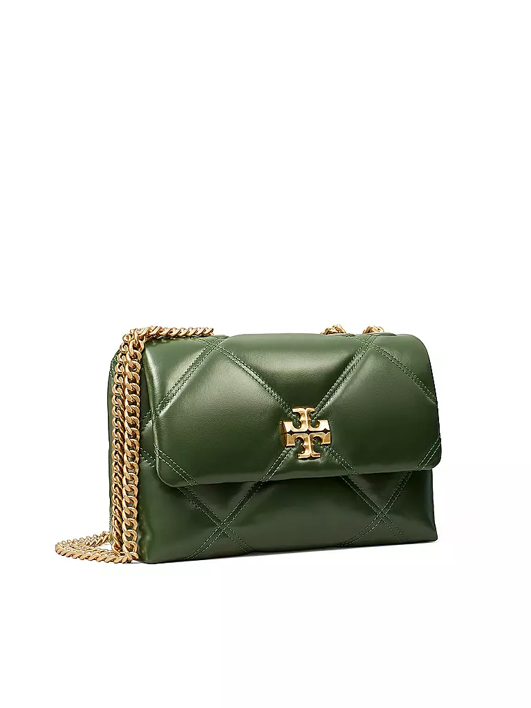 TORY BURCH | Ledertasche - Umhängetasche KIRA DIAMOND Small | grün