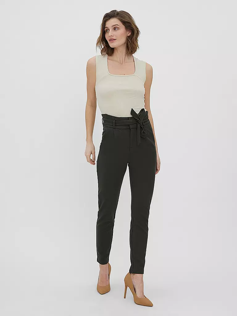 VERO MODA | Highwaist Hose Loose Fit VMEVA | olive