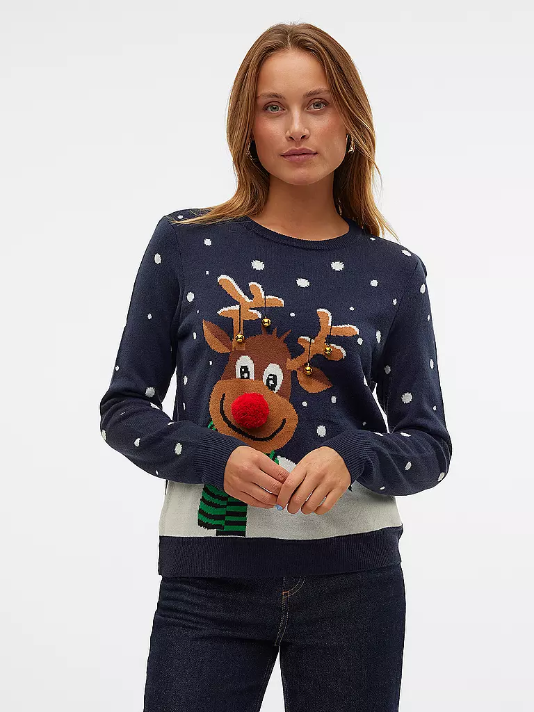 VERO MODA | Pullover  VMSNOWY DEER | rot