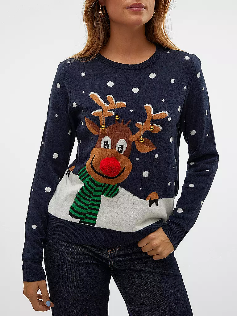 VERO MODA | Pullover  VMSNOWY DEER | rot