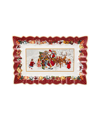 VILLEROY & BOCH | Toy's Fantasy Kuchenplatte eckig, Santa und Kinder 35x23x3,5cm