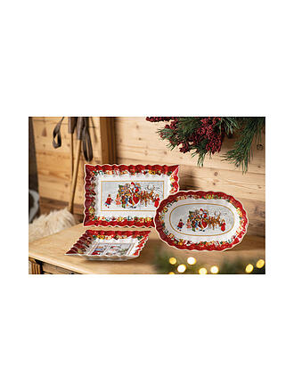 VILLEROY & BOCH | Toy's Fantasy Kuchenplatte eckig, Santa und Kinder 35x23x3,5cm