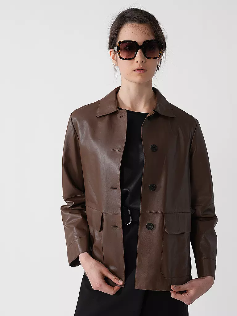 WEEKEND MAX MARA | Lederjacke  | braun