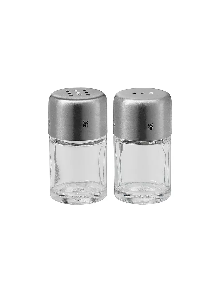 WMF | Salz- Pfeffer-Set 2x5cm GUSTO Glas/Cromargan | transparent