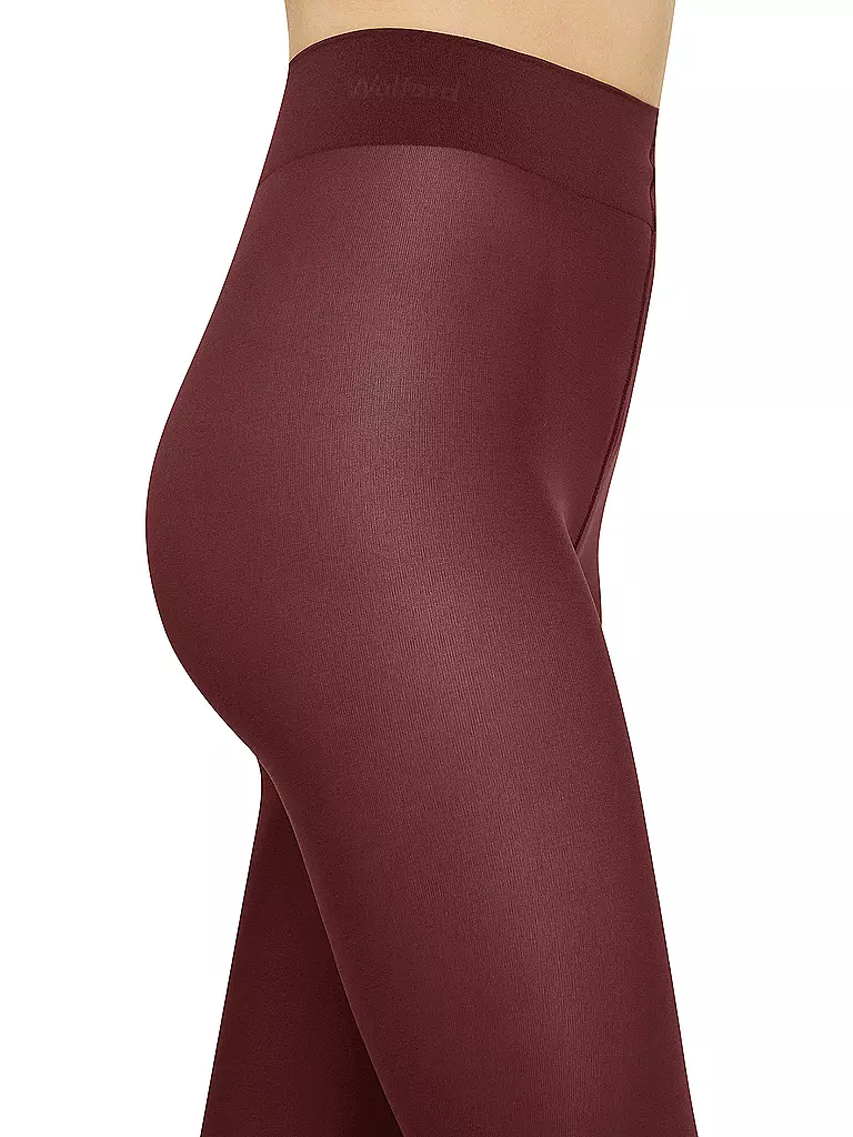 WOLFORD | Feinstrumpfhose VELVET DE LUXE 66 port royal | dunkelrot