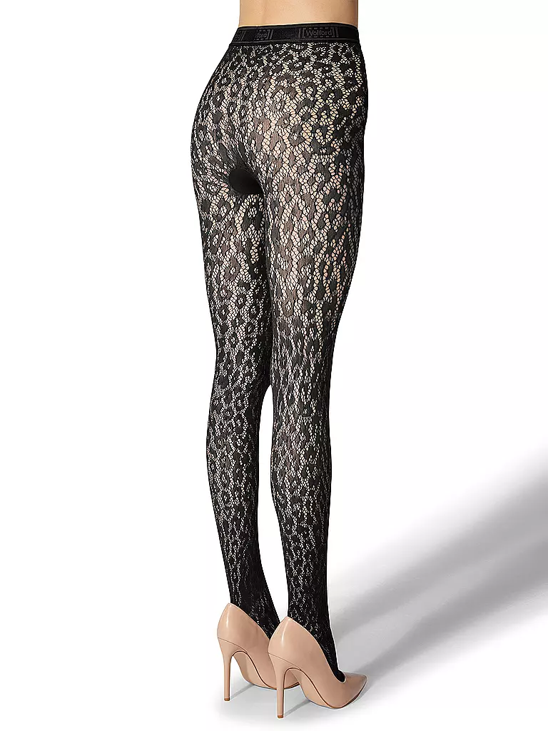 WOLFORD | Modestrumpfhose LEO LACE | schwarz