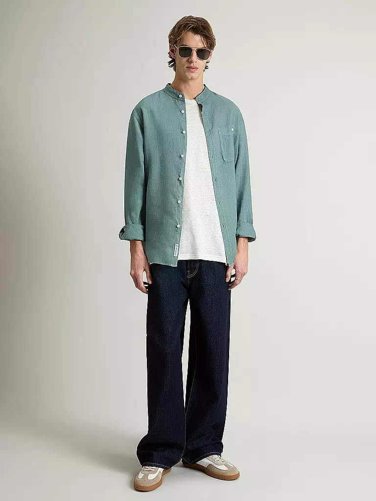 WOOLRICH | Leinenhemd Regular Fit  | mint