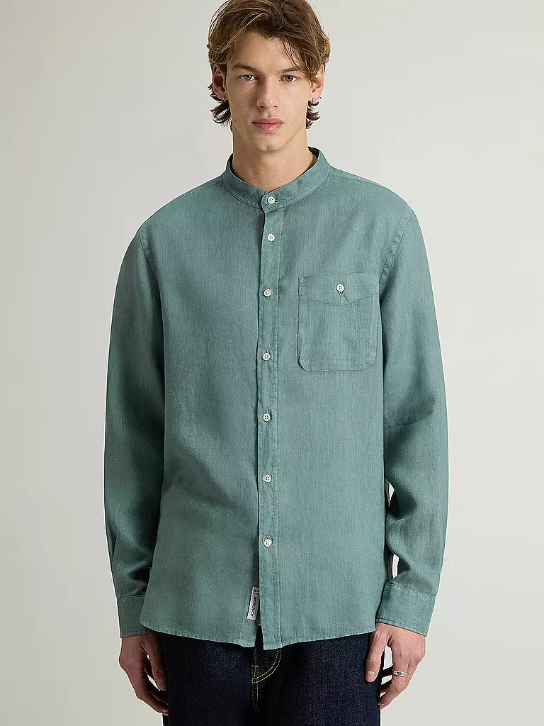 WOOLRICH | Leinenhemd Regular Fit  | mint