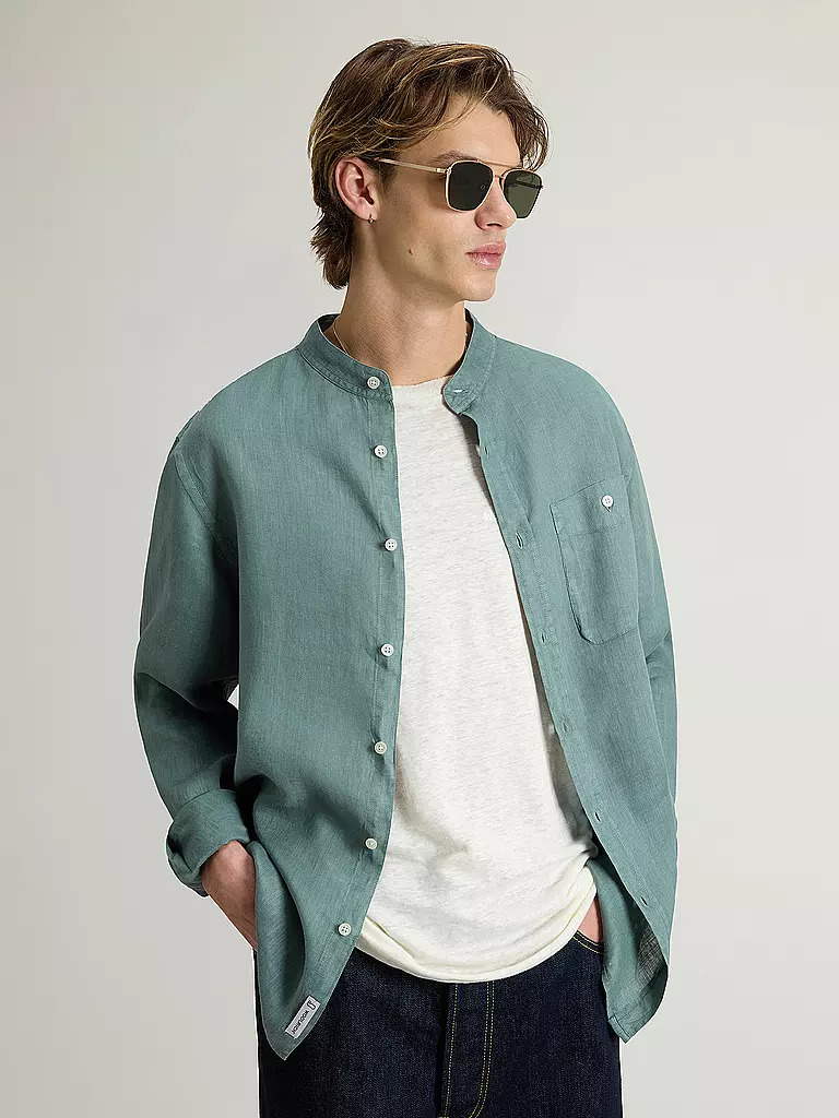 WOOLRICH | Leinenhemd Regular Fit  | mint