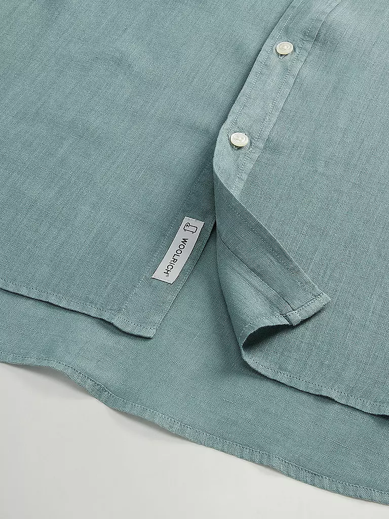 WOOLRICH | Leinenhemd Regular Fit  | mint