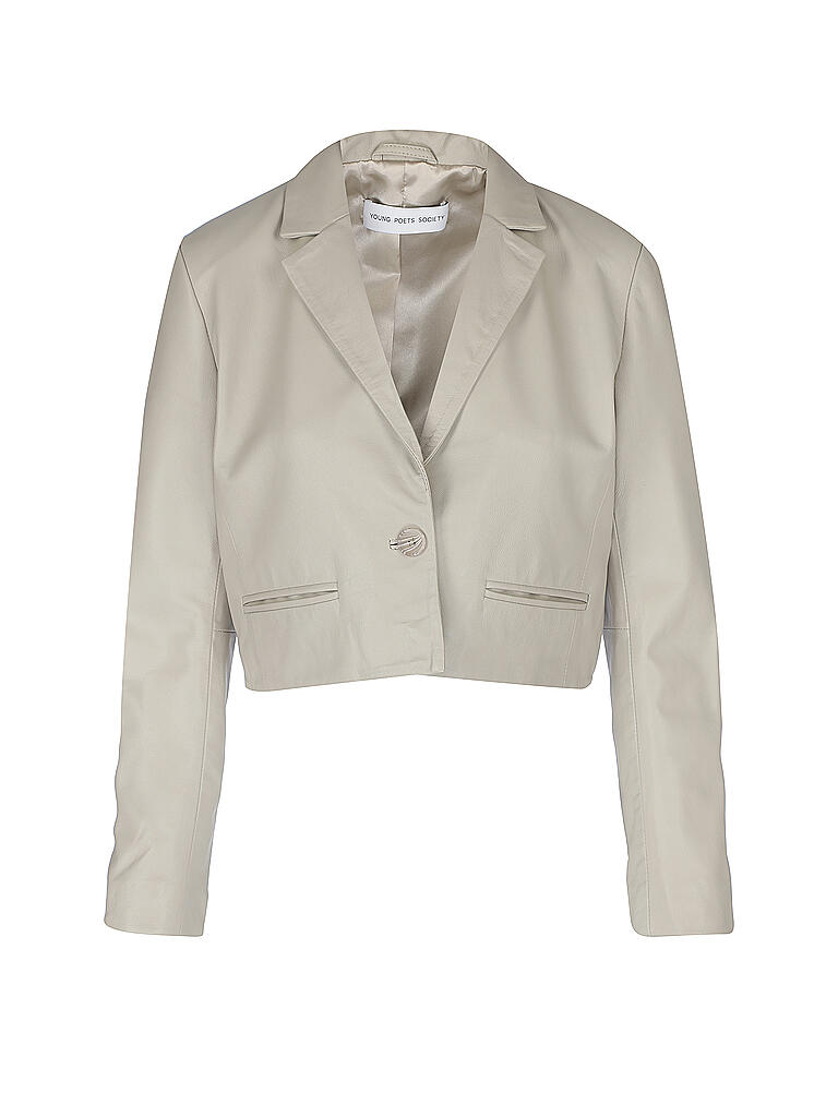 lederblazer beige