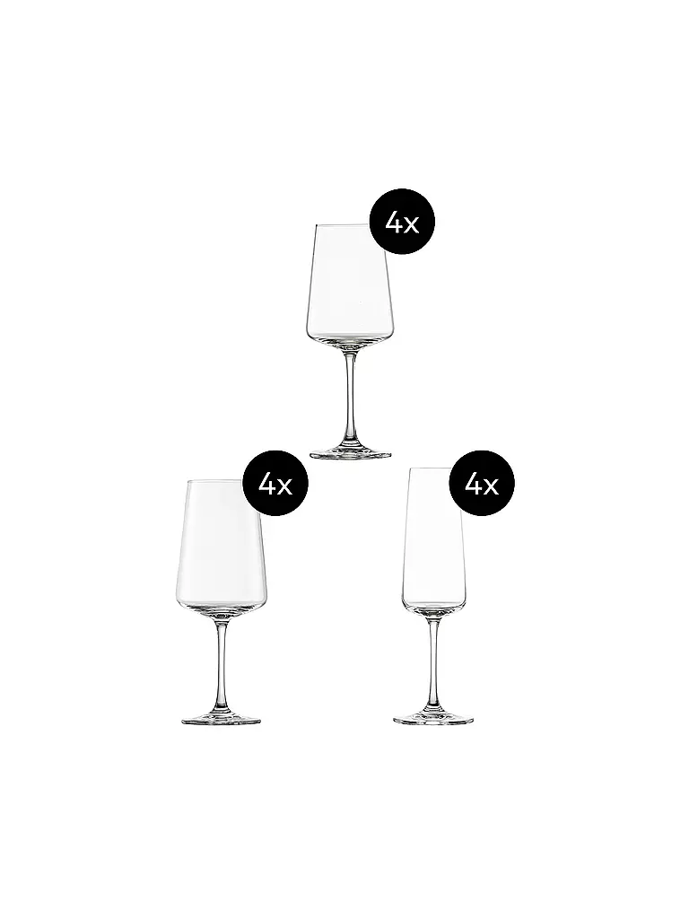 ZWIESEL GLAS | Gläserset MIO VINO 12 tlg.  | transparent