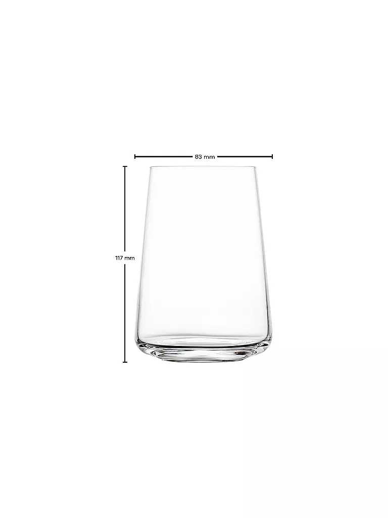 ZWIESEL GLAS | Trinkglas - Allroundbecher MIO VINO 4-tlg. | transparent